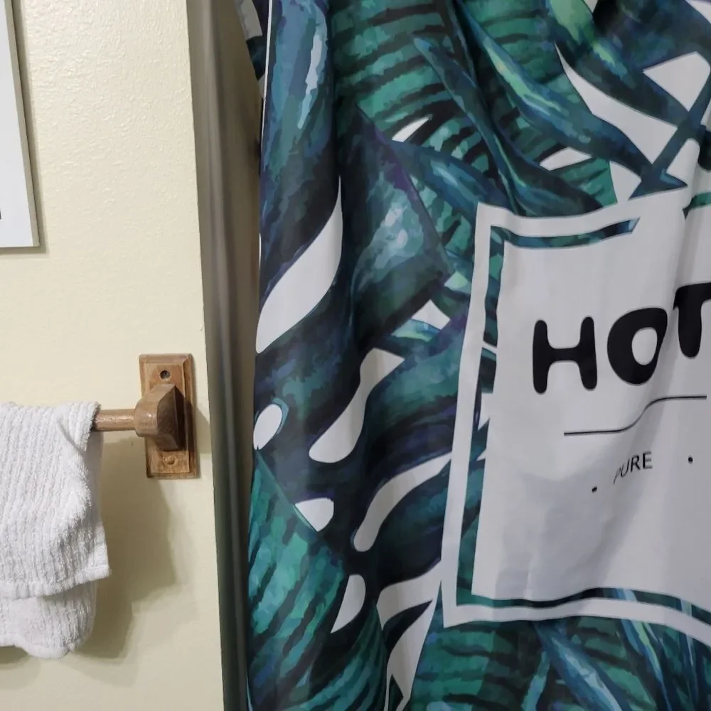 Hot Bath graphic shower curtain